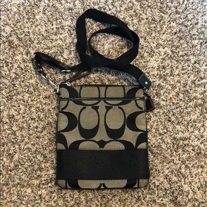 Black and Grey Coach Crossbody Purse